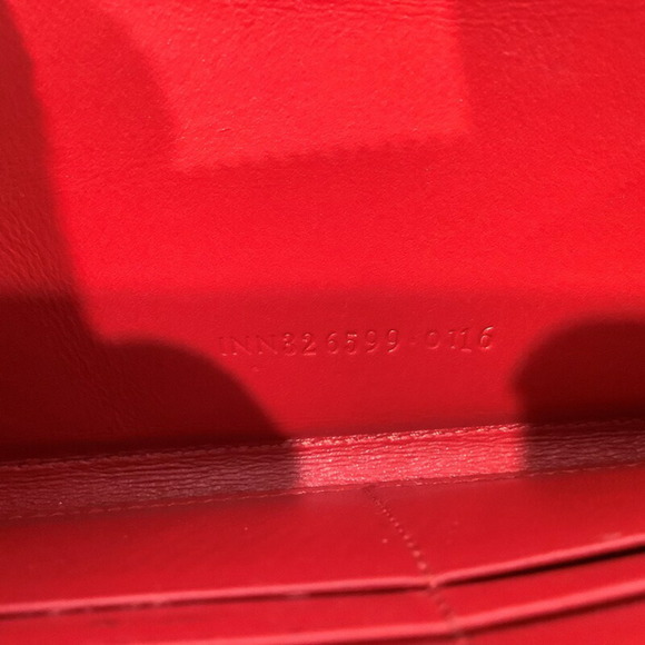 SAINT LAURENT long wallet round INN326599 red leather - Picture 9 of 10